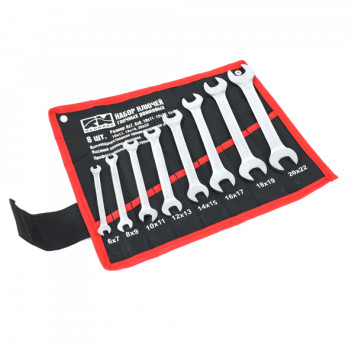 RedMark Набор ключей рожковых 8 шт. (кт.) (6X7-20-22 мм) (холодный штамп) CR-V сумка