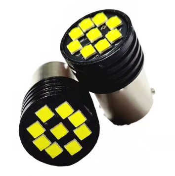 SOLAR  Свет-од  12V  T15  9 SMD 3030   BA15S белый