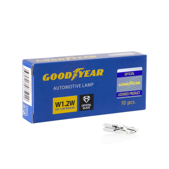 Автолампа GOODYEAR  12V  W1.2W  W2x4.6d   (коробка: 10шт.)