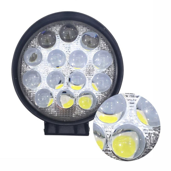 Фара Off Road   SOLAR  ближний свет   14SMD, линза, 42W, 6000K  (113*113*20мм)  12-24V