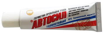 Герметик - прокладка АВТОСИЛ (г.Казань) термостойкий, силиконовый белый  60г.