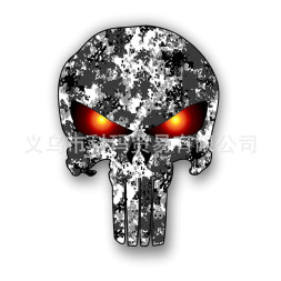 Наклейка  Череп  11x15см  №2