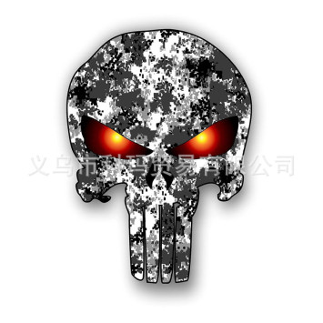 Наклейка  Череп  11x15см  №2