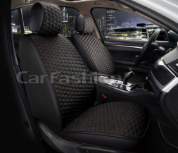 Накидки Фронт «SOTA FRONT» Чёрный/Чёрный/Красный (велюр/экокожа)