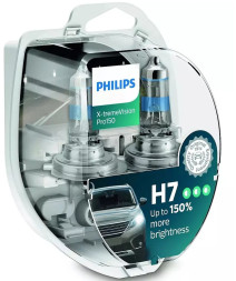 Автолампа Philips 12V   H7    55W  PX26d  X-treme Vision (+150% света) Set 2 pcs.