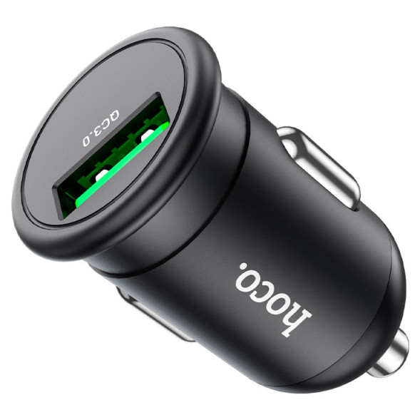 АЗУ  HOCO  1USB QC3.0 (12/24V - 3.6V – 6.5V/3A)  черный
