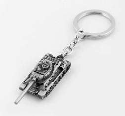 Брелок  Танк карабин (1 кольцо)  Серебро