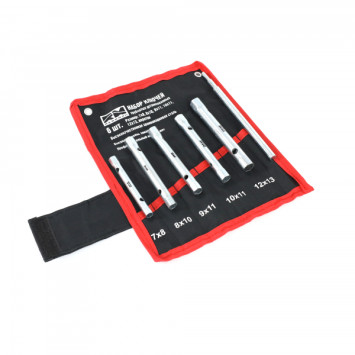 RedMark Набор ключей трубчатый штампованный 5+1 шт (7х8 - 12х13 + вороток) сумка