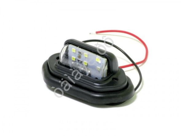 Подсветка номера 6 LED 12-30v 50мм чёрная