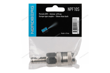 Разъем быстросъемный NORDBERG NPF10S (&quot;мама&quot; - елочка Ø10 мм)