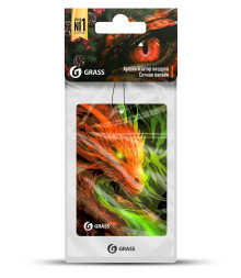 GRASS  Освежитель воздуха листик "Дракон" сочная папайя