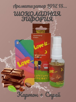 Осв.возд.  Соntact  ЁЛКА+СПРЕЙ  Love is...  &quot;Шоколадная эйфория&quot; 30мл