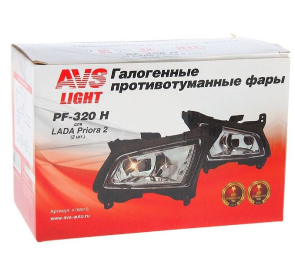 Фары  доп.модельные LADA PRIORA  2170,2173 (белое стекло)  AVS рейстайлинг