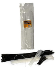 Хомуты пластик "Nova Bright"  200х2,5 белые (уп.25шт)