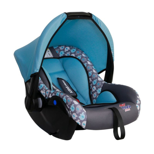 Детское кресло  SIGER   KIDS PLANET  &quot;Luna&quot; груп. 0+, 0-13кг. (лазурные слоны)