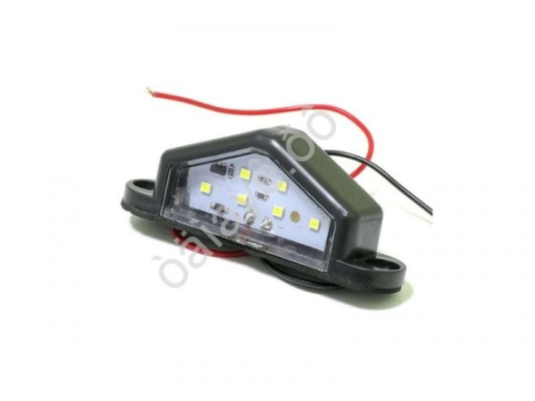 Подсветка номера 6 LED 12-30v 76мм чёрная