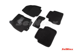 Коврики  Nissan Tiida II 2007-2015г. /компл.4шт./осн.резин./ 3D