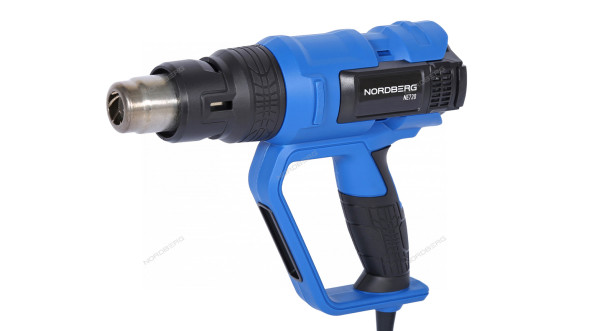 Фен с ЖК-экраном NORDBERG NE720 (6 насадок, кейс, 50-650 °С, 2000)