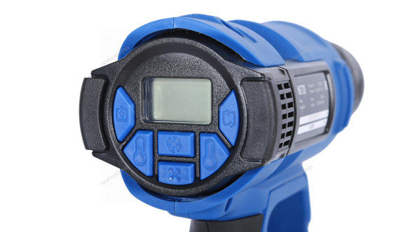 Фен с ЖК-экраном NORDBERG NE720 (6 насадок, кейс, 50-650 °С, 2000)