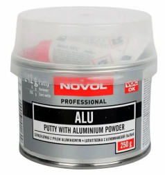 Шпатлёвка Novol ALU с алюминием 250гр (исключает растрескивание при темпер. перепадах)