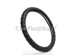 Оплетка на руль   CF  AURORA - М, Черный (экокожа, рифленная)