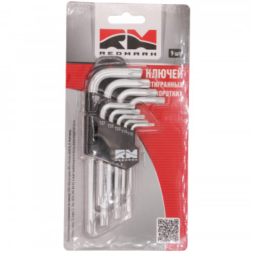 RedMark Набор ключей шестигран TORX коротких 9шт (кт.)(Т10, Т15, Т20, Т25, Т27, Т30, Т40, Т45, Т50)