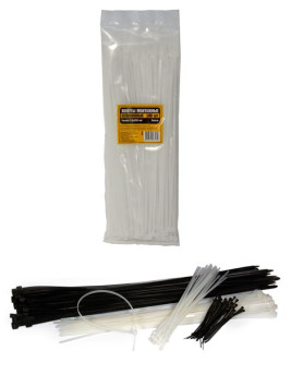 Хомуты пластик &quot;Nova Bright&quot;  250х2,5 белые (уп.25шт)