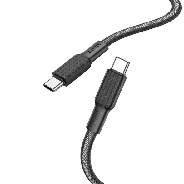 Кабель HOCO  Type-C - Type-C  (1м)  черный 60W