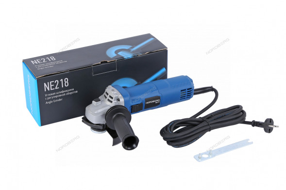 Угловая шлифмашина NORDBERG NE218 с регулировкой оборотов (125 мм, 1800 Вт)