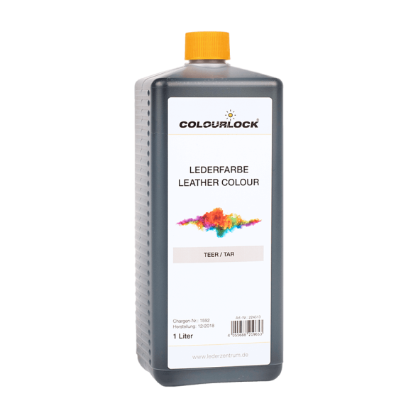 Краска для кожи COLOURLOCK чёрный дёготь Lederfarbe teer 1 литр LZ-224513
