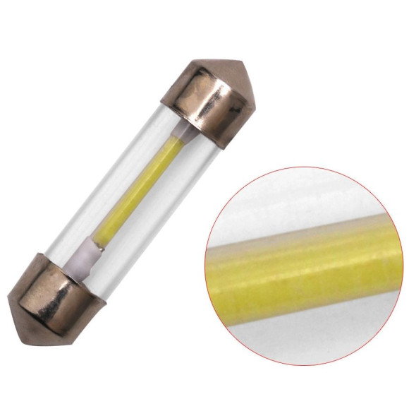 SOLAR  Свет-од  12V  T11x31  COB в колбе C5W  SV8.5  белый