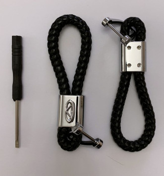 Брелок кожа плетенная  CHERY  Черный