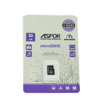 Карта памяти 32Gb Aspor microSD Class10 UHS-I + адаптер