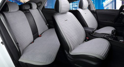 Комплект Накидок  «MONACO PLUS»  Серый/Серый/Серый  (велюр премиум класса/экокожа)