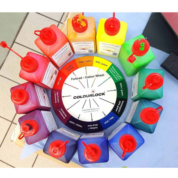 Краска для кожи COLOURLOCK сосново-зеленая Lederfarbe tannengrün 1000 мл LZ-224481