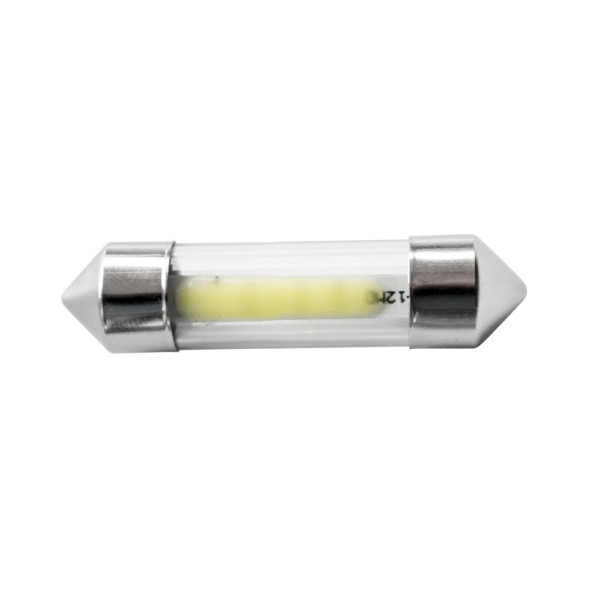 SOLAR  Свет-од  12V  T11x31  COB в колбе матовой C5W  SV8.5  белый