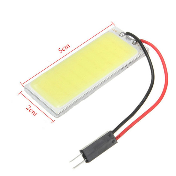 SOLAR  Свет-од площадка  12V  COB (50x20мм) без переходников белый