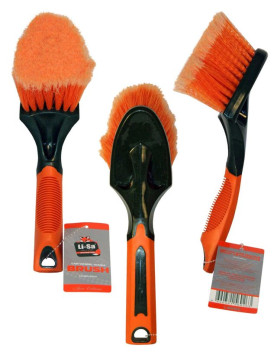 Щетка для мойки "Li-Sa" для труднодоступных мест, обрезиненная ручка (25см) (LS005)