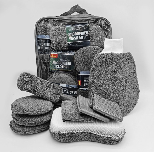 Набор микрофибр 10шт, серый