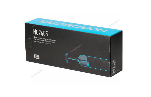 Шприц плунжерный NORDBERG NO2405 для густой смазки с быстросъёмным соединением головки на тубу (400 мл) 