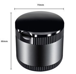 Пепельница Carlife чёрная 68*70мм со светодиодной подсветкой