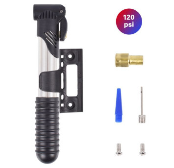 Насос ручной велосипедный &quot;Carlife&quot; серебро