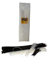 Хомуты пластик "Nova Bright"  300х3,6 белые (уп.25шт)