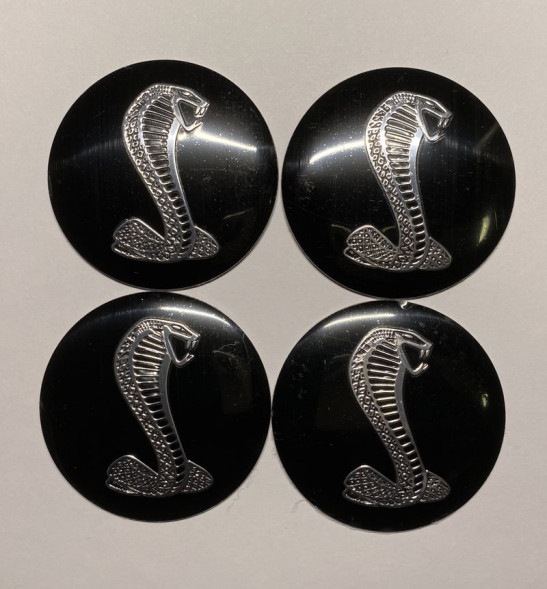 Этикетки на диски (метал)  диам. 56,5мм.  &quot;COBRA&quot; черный  (4 шт.)