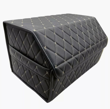 Сумка органайзер в багажник «M» 50/35/25 черный/шов серый (без картона, на оргалите)