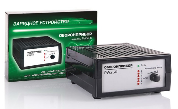 Зарядное устр-во импульсное ОБОРОНПРИБОР  PW 260  (автомат. 0,6-6А)