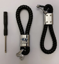 Брелок кожа плетенная  LADA  Черный