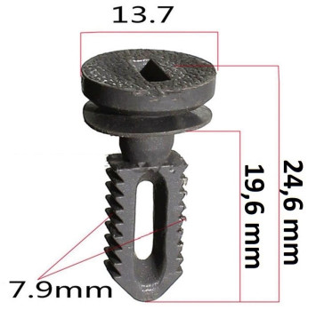 Клипсы  В=24,6 / Ш=13,7 мм.  (цена за упак. 10шт.)
