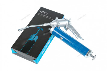 Шприц плунжерный пневматический NORDBERG NO3401 для густой смазки, с поворотом рукояти (400 мл)