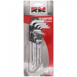 RedMark Набор ключей шестигранных 9 шт. удлиненый  (1.5, 2, 2.5, 3, 4, 5, 6, 8, 10 мм) (кт.)